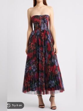 Hutch | Dresses | Hutch Corene Strapless Floral Tulle Aline Midi Dress | Poshmark Hutch | Dresses | Hutch Corene Strapless Floral Tulle Aline Midi Dress | Poshmark
